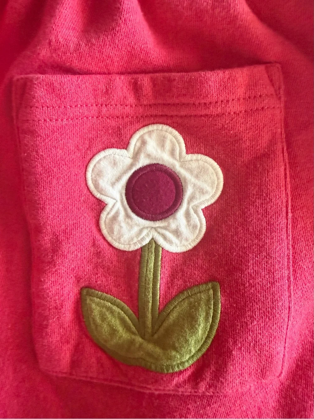 Mini Boden Hot Pink Long-Sleeve Floral Pocket Dress